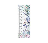 Osomhome | Sticker Mural pour Chambre d'enfant Motif Toise de Mesure en Hauteur | Décoration Murale Animaux Sous-Marins Récif Corail | Baleine Poissons Tortues de Mer | os5204 (115 x 40 cm)