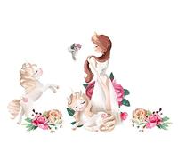Osomhome Stickers Muraux Enfants: Princesse, Château, Licorne (165x100cm) - Autocollant Mural - Decoration Chambre Bebe - Deco Chambre Enfant Fille & Garcon os6203