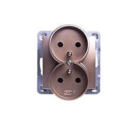 Ospel GP-2YRZ/m/28 Douille dorée IP20, 16 A, 71 mm, 45 mm, 71 mm