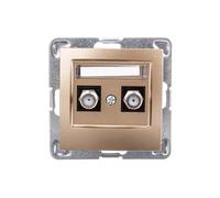 Ospel GPA-2YF/m/28 Prise de courant Or IP20 71 mm 38 mm 71 mm 52 g