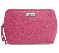 OSPREY Francesca Trousse de maquillage en cuir Rose fuchsia Taille S