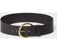Osprey London Osprey London Black The Oversized Leather Buckle Belt