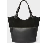 Osprey London Osprey London Black The Woodstock Suede Tote Bag