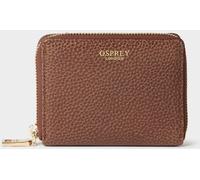 Osprey London Osprey London Brown The Core Small Leather Zip Around Purse