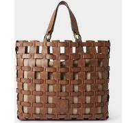 Osprey London Osprey London Brown The Ophelia Medium Leather Cage Tote Bag