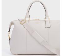Osprey London Osprey London Cream The Adaline Leather Weekender