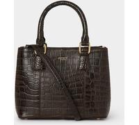 Osprey London Osprey London Dark Brown The Adaline Mini Leather Grab Bag