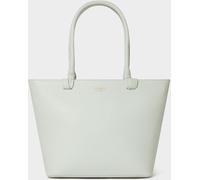 Osprey London Osprey London Green/ Cream The Collier Leather Tote Bag