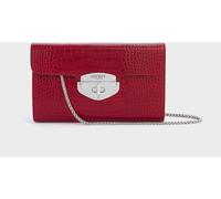 Osprey London Osprey London Red The Belmont Leather Convertible Clutch Bag