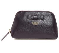 OSPREY London The Bella Petite trousse de maquillage en cuir grainé Aubergine