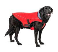 Osprey Manteau pour Chien en Polaire Sherpa réglable résistant à l'eau avec Bordure réfléchissante, accès Pratique à la Laisse, Rouge, Taille S