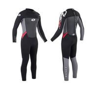 Osprey Origin combinaison 3 mm intégrale homme été néoprène 3/2 mm pour surf, bodyboard et sports aquatiques,Noir/Gris/Rouge,XXL