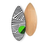 Osprey Skimboard de Surf pour Enfants et Adultes - Planche à Skim pour débutant en Forme de Queue de pilet avec Construction en Bois à 7 Plis - Blanc
