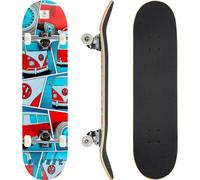 Osprey Volkswagen Skateboard Professionnel pour débutants - Skateboard concave Double Kick pour Adulte avec roulements ABEC 7 - Poids Maximal de l'utilisateur 100 kg - Designs Officiels VW