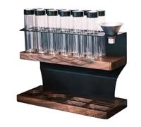 OSPSHPG Boîtes À Café À Dose Unique, Support De Rangement À 2 Niveaux pour Accessoires De Café, avec 12 Tubes, Capacité Dune Bouteille De 23 À 25 G, avec Trémie Et Soupape Déchappement, pour Café Et