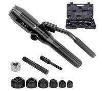 OSPSHPG Kit de poinçonneuse hydraulique, kit de poinçonneuse hydraulique Manuelle, avec 6 Matrices, poinçons de 22,5 mm à 61,5 mm, Facile à Utiliser, pour boîtes de Distribution en tôle métallique