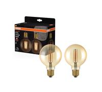 OSRAM 1906 Édition Vintage, E27-base, verre doré ,Blanc chaud (2400K), 725 Lumen, Remplacement de la traditionnelle 55W-Ampoules 2-Pack