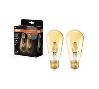 OSRAM 1906 Édition Vintage, E27-base, verre doré ,Blanc chaud (2400K), 725 Lumen, Remplacement de la traditionnelle 55W-Ampoules 2-Pack