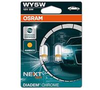 Osram Diadem Chromé Ampoules Halogène - T10 - 12V/5W - set de 2 pièces - Orange