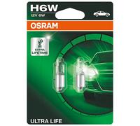 Osram Ultra Life Ampoules Halogène - BAX9S (H6W) - 12V/6W - set de 2 pièces