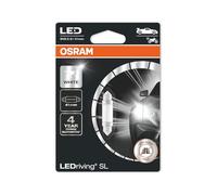 Osram LEDriving SL, 6000K, lampe de signalisation LED, hors route/off-road uniquement, pas d'homologation ECE, blister simple (1 lampe), Blanc, C5W (41 mm)