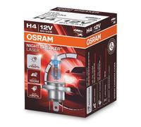 OSRAM NIGHT BREAKER LASER H4, +150% de lumière en plus, ampoule de phare halogène, 64193NL, 12V, boîte pliante (1 lampe)