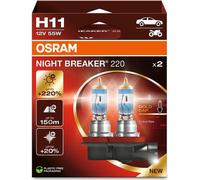 Osram 64211 Nb220 2 Hb Ampoule halogène Night Breaker 220 pour cent lumière blanche