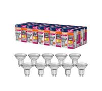 OSRAM Ampoule à réflecteur LED Star Value PAR16 avec angle de faisceau de 36 degrés, culot GU10, 2,6 W, blanc chaud (2 700 K), remplacement des spots traditionnels de 35 watts, lot de 10