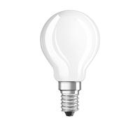 Osram Ampoule LED à Filament Dépolie | Culot E14 | Forme Sphérique | Blanc Froid 6500K | 4W (équivalent 40W)