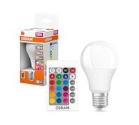 OSRAM Ampoule LED | Culot: E27 | Blanc chaud | 2700 K | 9 W | équivalent à 60 W | dépolie | LED Retrofit RGBW avec télécommande