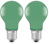 Osram Ampoule LED | Culot: E27 | Vert | 7500 K | 2,50 W | équivalent à 15 W | clair | LED STAR DECO CLASSIC A (Lot de 2)
