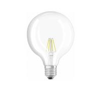 Osram Ampoule LED Filament, Globe, Culot E27, 6.5W, 220-240V, claire, Blanc Chaud 2700K
