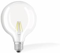 Osram Ampoule LED Filament, Globe, Culot E27, 6.5W, 220-240V, claire, Blanc Chaud 2700K, Lot de 1 pièce