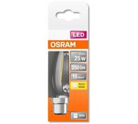 Osram Ampoule Led Flamme Clair Filament 2.5w=25 B22 Chaud
