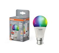 OSRAM Ampoule LED SMART+, forme d'ampoule A60 RGBW B22D, compatible avec Alexa et Google Home, blanc réglable, multicolore, Wi-Fi, design à filament