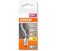 Osram Ampoule Led Sphérique Clair Filament 2.5w=25 E14 Chaud