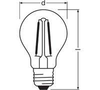 OSRAM 4058075435162 LED CEE E (A - G) E27 forme de poire 4 W = 40 W blanc chaud (Ø x L) 45 mm x 77