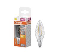 OSRAM Ampoule LED Star Candle Spiral BW25 Filament, 2700 K blanc chaud, 1,8 W, E14, transparente, 250 lm, 15 000 h, pour lustres, look vintage