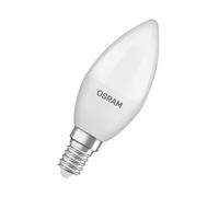 OSRAM Ampoule LED Star mini bougie E14 mate 2700K blanc chaud pack de 3, LED filament, résistante aux chocs, sans UV, 15 000 h, décorative en forme de B, idéale pour les salons