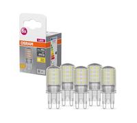OSRAM Ampoule LED Star PIN pour culot G9, verre transparent, blanc chaud (2700 K), 470 lumens, remplacement des ampoules de rechange traditionnelles de 40 W, ampoules, non dimmables, lot de 5