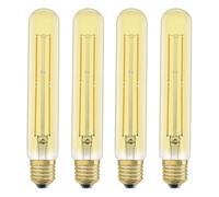 Osram Ampoule LED Vintage 1906® Classic Tubulaire, E27, or, 4W, 400lm, 2000K, couleur de lumière blanc chaud, très faible consommation d'énergie, longue durée de vie,4-Pack