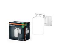 OSRAM Applique ENDURA Classic, blanche, E27, IP43, boîtier en aluminium, diffuseur en verre, adaptée aux espaces extérieurs, sans ampoule.