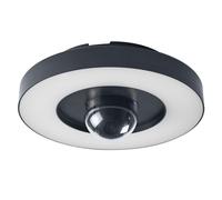 Osram Applique extérieur SMART+ + caméra, blanc chaud 3000K, boîtier en | SMART+ Wifi Circle Camera, Outdoor Lighting Accesories, Gris foncé, 280 mm dia, 30000 h, pack de 1