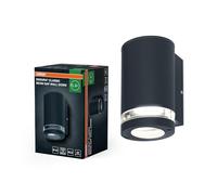 Osram Applique extérieure Downlight GU10 avec anneau d'espacement, lumière indirecte, boîtier en aluminium gris foncé, IP44 & IK03, applique murale pour façades