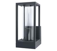 Osram Applique extérieure E27 rectangulaire aluminium gris foncé IP44 140×110×245 mm