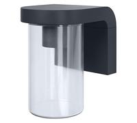 Osram Applique extérieure E27 verre clair, design moderne en aluminium gris foncé, protection IP44, antichoc IK03, applique pour terrasse et balcon