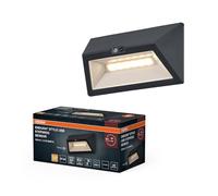 Osram Applique extérieure gris foncé, blanc chaud, 3000 K, IP44, capteur de lumière, plastique, 110 lm, 1,5 W, LED intégrée, durée de vie de 25 000 h