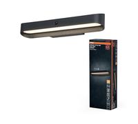 Osram Applique extérieure gris foncé, blanc chaud, 3000 K, IP54, capteur de lumière, aluminium, 265 lm, 7 W, LED installée en permanence, durée de vie de 50 000 h