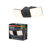 Osram Applique extérieure gris foncé, blanc chaud, 3000 K, IP54, capteur de lumière, polycarbonate (PC), 535 lm, 5 W, LED installée en permanence