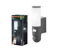 OSRAM Applique extérieure SMART+ avec caméra HD pilotable, détecteur de mouvement et contrôle WiFi, protection IP44, pour entrée et terrasse